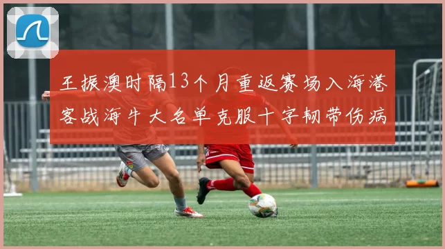 王振澳时隔13个月重返赛场入海港客战海牛大名单克服十字韧带伤病挑战